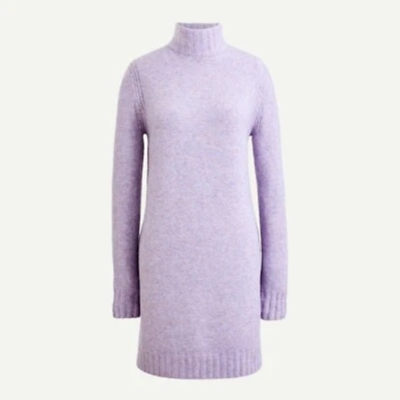 J. Crew, Lilac, Lavender Turtleneck Sweater Dress, CoquetteCore, Balletcore - Picture 2 of 8